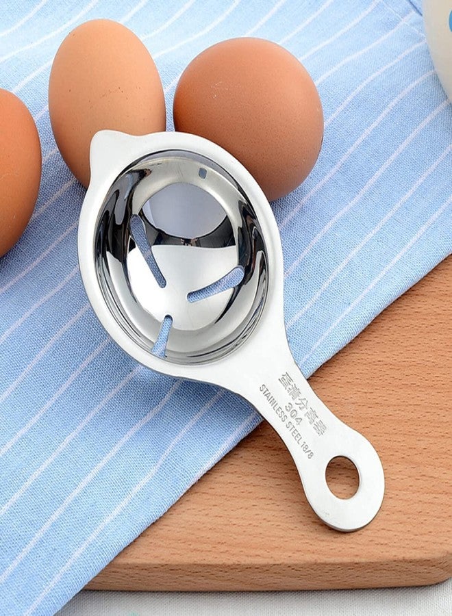 FIKKANI 304 Stainless Steel Egg Separator - Yolk White Divider Strainer for Baking, Cake, Custards, Mayonnaise - Dishwasher Safe, Professional Kitchen Tool - Image 4